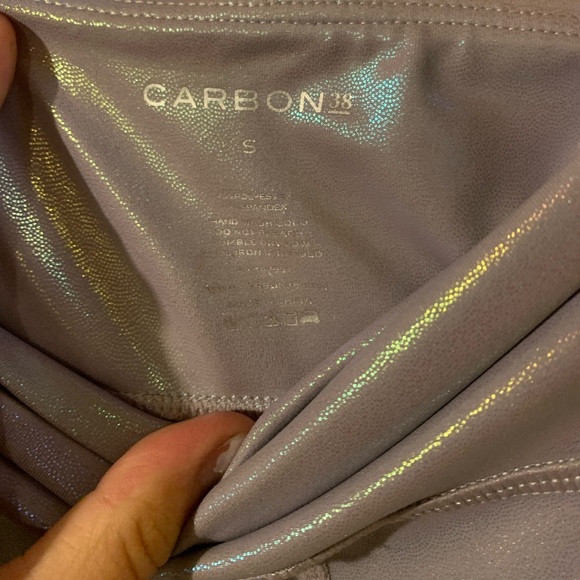 EUC CARBON38 LUMINOUS IRIDESCENT LEGGINGS IN STERLING! Rainbow unicorns oh my! - Picture 6 of 7